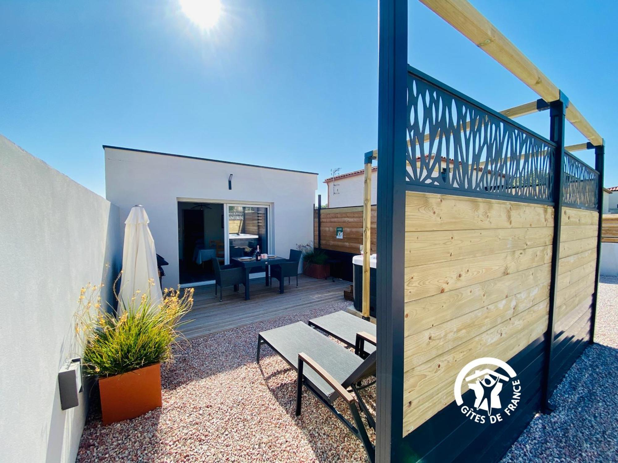 Gite & Spa Le Villemachois - 4 Etoiles - Jacuzzi Couvert - Calme Et Independant - Clim - Parking - 5 Min Carcassonne Villemoustaussou エクステリア 写真